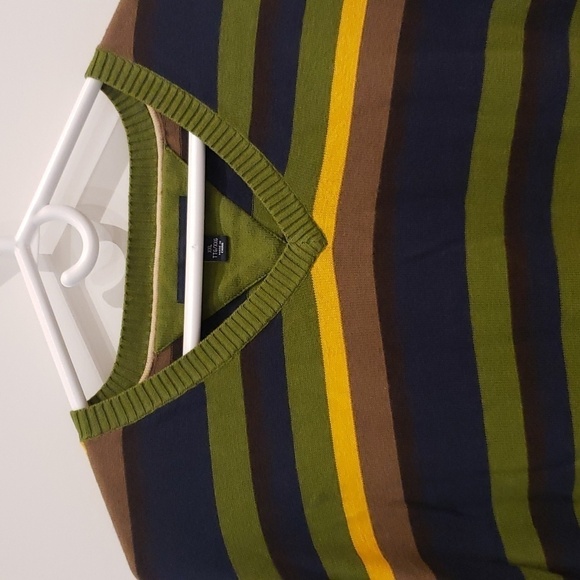 Tommy Hilfiger Men's Horizontal Stripped V-Neck Pullover Sweater XXL Green - Picture 3 of 12